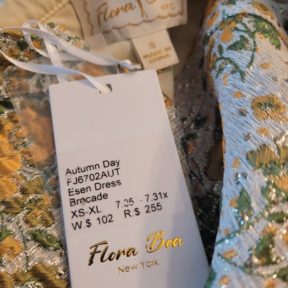 NEW FLORA BEA Autumn Day Floral Mini Dress in Size S - Picture 3 of 3